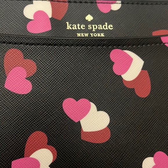 ♠️❤️kate spade Flutter Hearts Printed Rory Crossbody Bag, Black Multi NWT - Picture 4 of 7